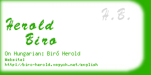 herold biro business card